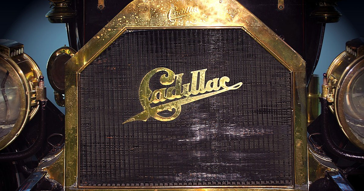 Old gold Cadillac grill