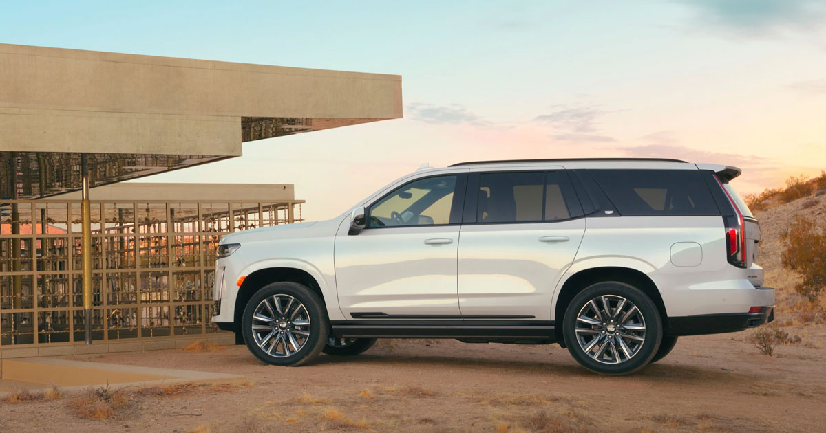 a white 2021 Cadillac Escalade